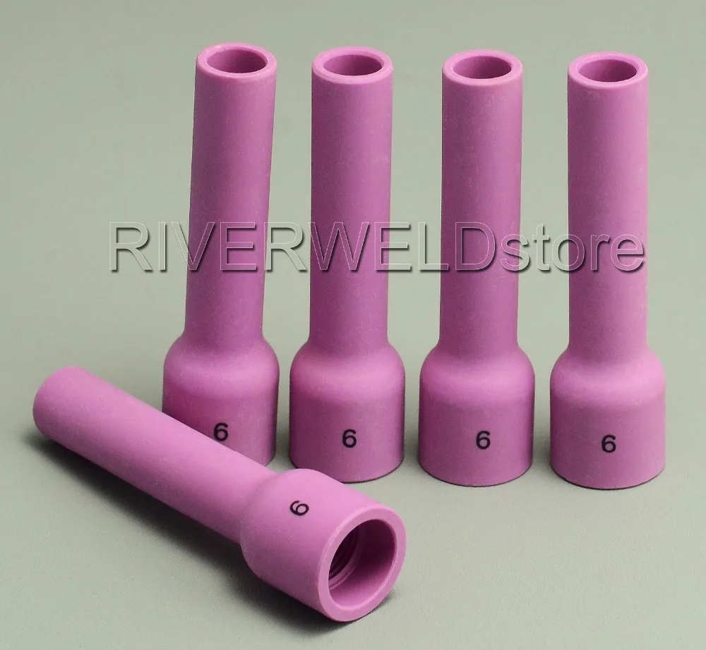 

53N60XL 6L# TIG Long Aluminia Ceramic Nozzles Consumables Accessories Fit WP 9 20 25 TIG Welding Torch 5PK