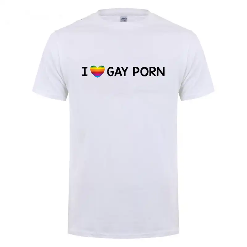 Bisexual Boy Porn - Creative I Love Gay Porn Funny T Shirt For Men Women Lesbian Gay Pride  Homosexual Bisexuals Short Sleeve O Neck Cotton T-Shirt