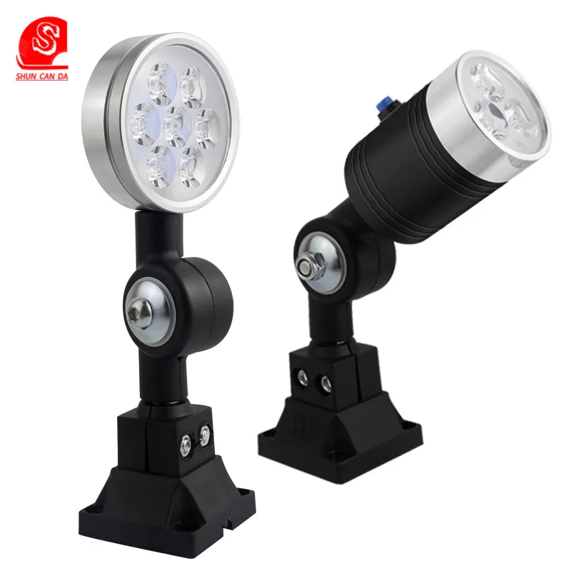 

Led Machine Light 3W 7W Small Machine Working Lamps with four-fixed base 12V/24V/220V High Brightness lamps For Machining Center