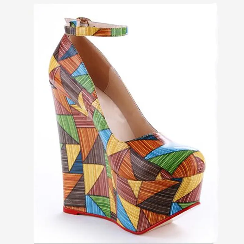 Cuero Redondas Manera De La Dedo Negro Bombas Elegant Del Envío 34 14 Cm 45 Libre Shoes Tamaño multiple Shofoo 5 Talón Color Tela Cuña Multi Pie UtqwAvEz