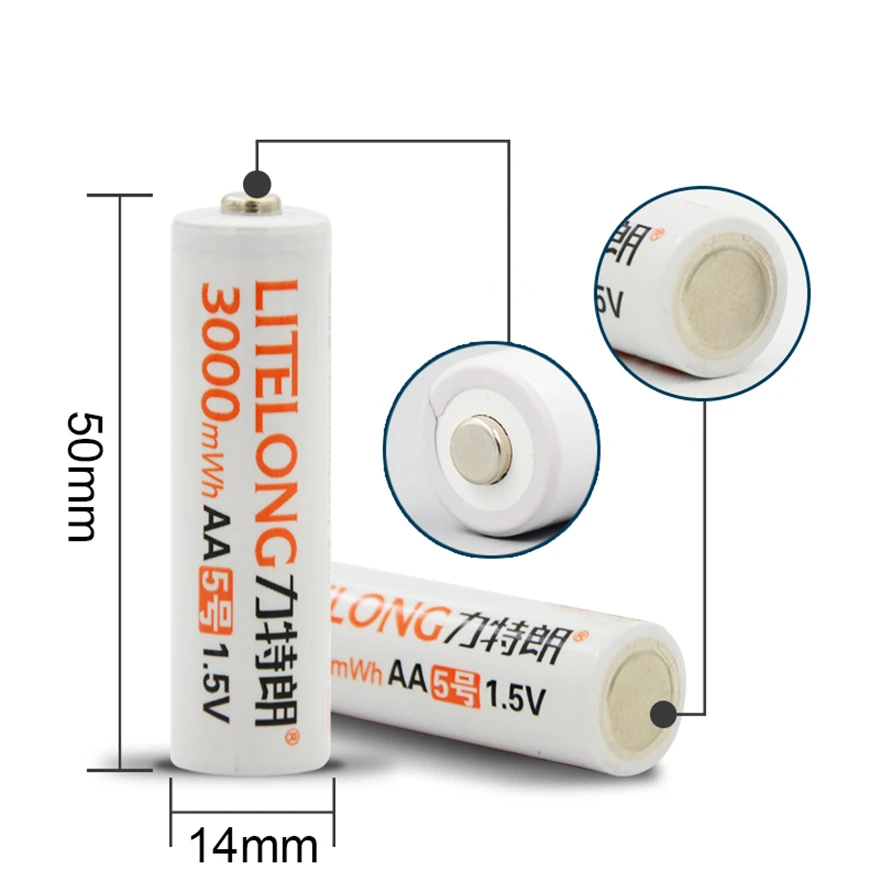 4 шт 1,5 V AA 3000 mwh литий-ионная аккумуляторная батарея+ 4-канальный полимерный литий-ионный аккумулятор зарядное устройство