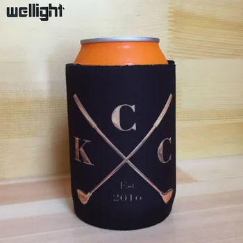 

100pcs/lot Neoprene Stubby Holders with Customized LOGO Printed Beer Can Picnic Cooler Bag With Solid Bottom Waterproof Wedding