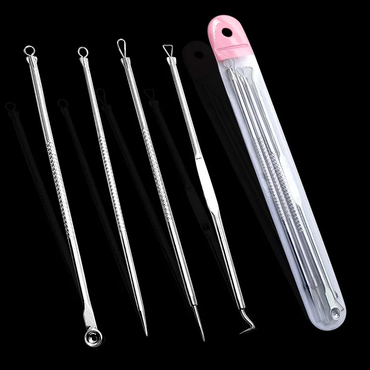 4pcs Set Stainless Face Care Acne Needle Tweezers Comedo Acne Facial 4pcs-set-stainless-face-care-acne-needle-tweezers-comedo-acne-facial