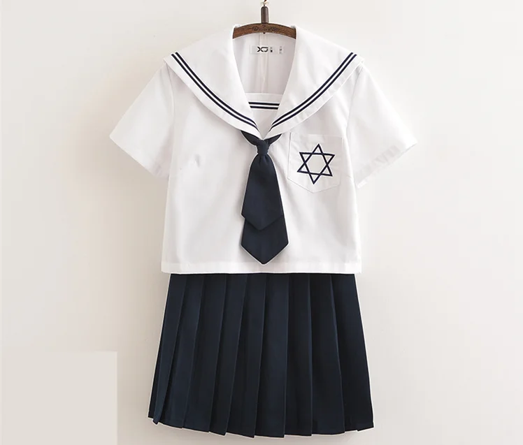 Для подростков обувь для девочек Японский Корейский школьная JK студент форма сладкий 2 шт./компл. плиссированная юбка блузка Костюм Моряка