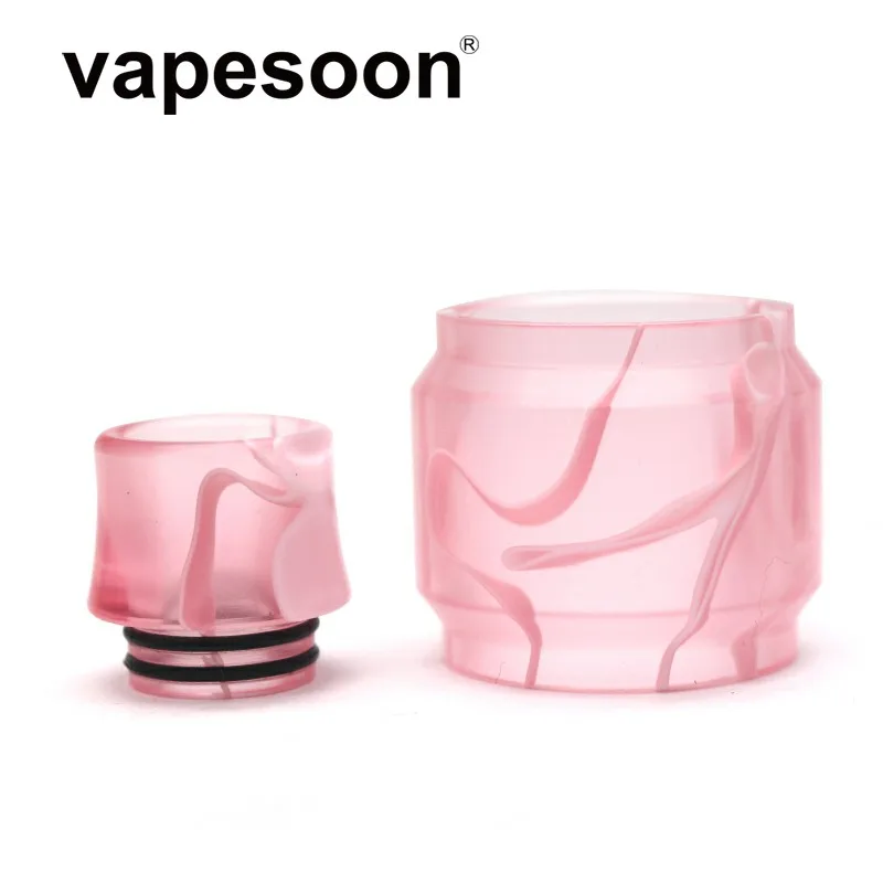 

Coloful Acrylic Replacement Extend Pyrex Glass Tube +Drip tip for Smok TFV8 Baby Tank Atomizer 7colors