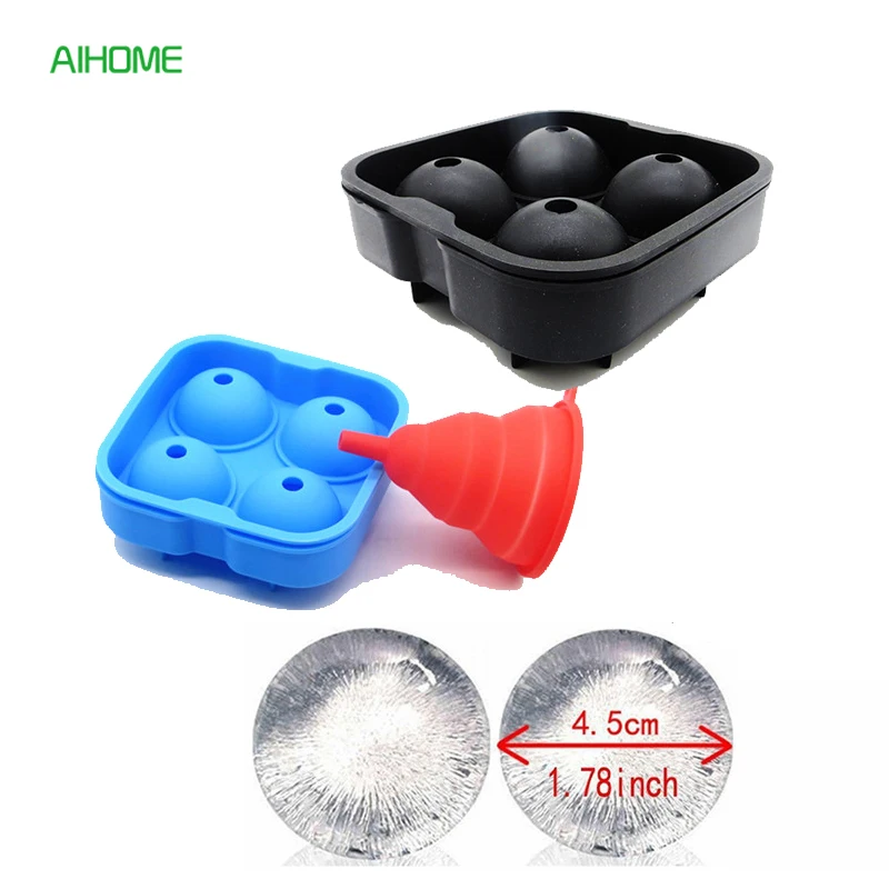 Buy 4 Cavity Spherical Ice Ball Makers with Funnel