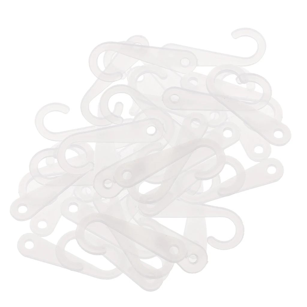 50pcs Plastic J Hooks Fasteners Socks T-Shirt Clothing Display Hanger