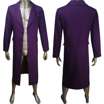 

Supervillain clown Batman archenemy Joker cosplay costume overcoat outwear halloween make-up carnival costume Batman Suicide