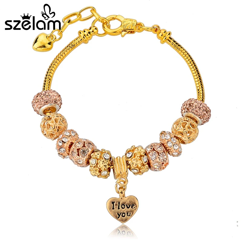 Модные ювелирные изделия Szelam Low 2019 золотые подвески в виде сердца женский браслет