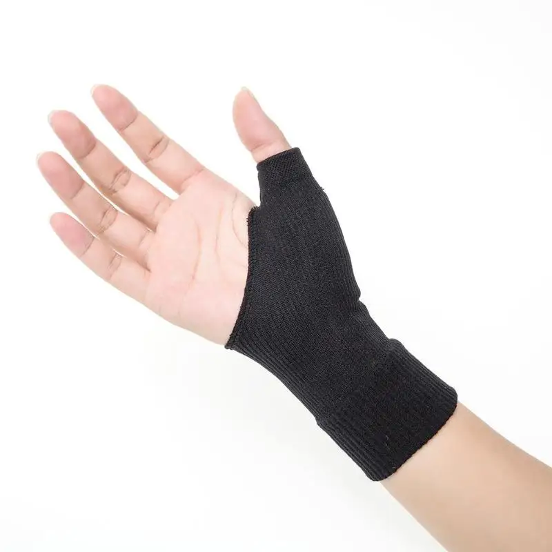 1 пара, черные спортивные перчатки для запястья большого пальца, дышащие перчатки для рук, поддержка запястья, перчатки унисекс