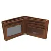 2024 Vintage Crazy Horse Handmade Leather Men Wallets Multi-Functional Cowhide Coin Purse Genuine Wallet For 5