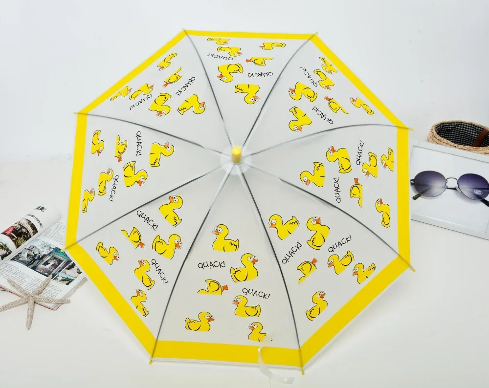 

Automatic Long Handle Kid Children Duck Umbrella Kids Creative Cartoon Animal Christmas Decoration Children Gift