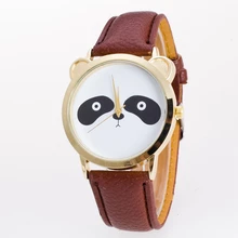 Nouveau 2017 Étudiant Couple Lovers Coréenne Style Quartz Montre pour Garçons Filles Vente Chaude De Mode Mignon Panda Poignet montres