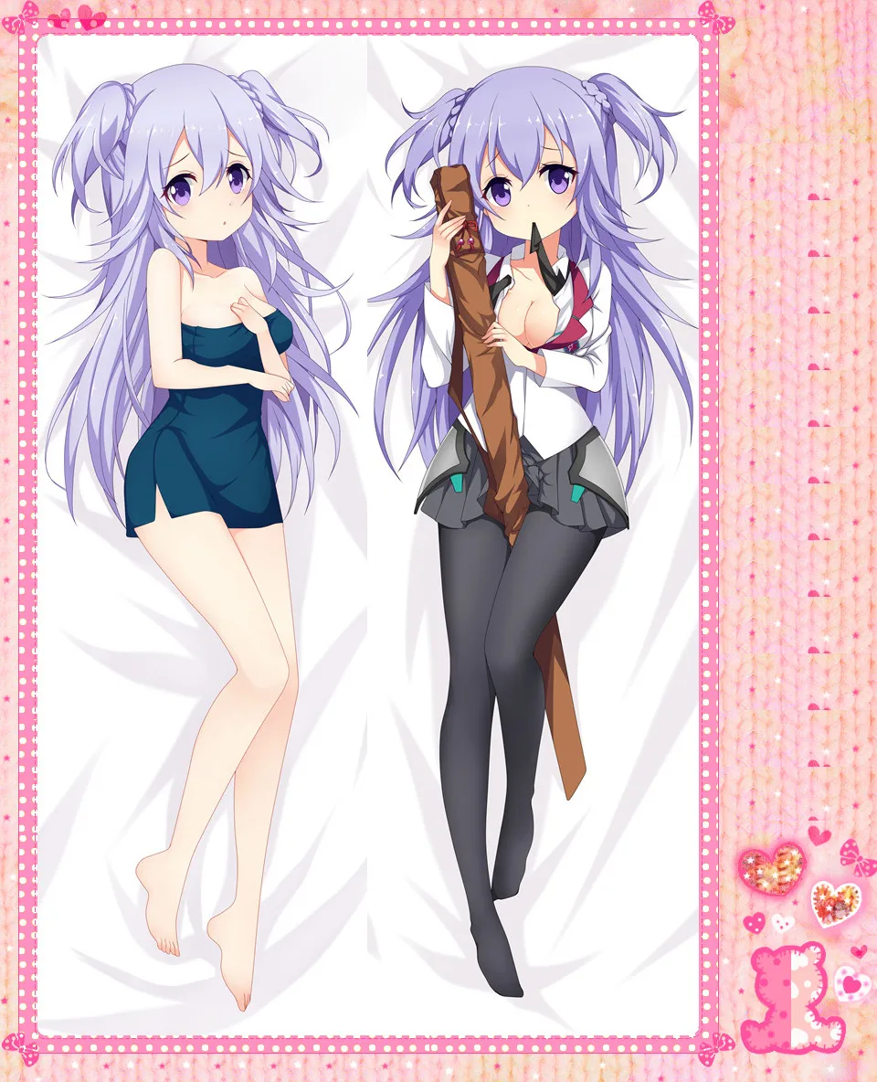 

Anime Cartoon Gakusen Toshi Asterisk Double-Sided Bolster Hugging Pillow Case Pillow Cover Pillowcase Peach Skin 2 Way No.57030