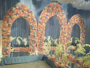 

Wedding Flower Wall Flower Backdrops Arch Stage Shop Window Decoration 3D Artificial Rose Hydrangea Flower Background Wedding