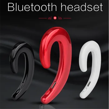 

Wireless Bluetooth Earphone Bone Conduction Ear Hook Headset Headphones With Microphone Handsfree For iphone 6 Samsung Headphone