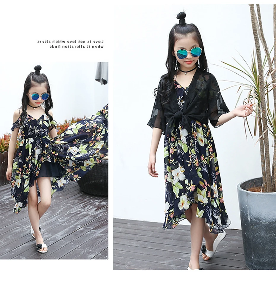 Girls Dress Bohemia Style Dresses Girls Sleeveless Floral Dress For Ad –  Triple AAA Fashion Collection