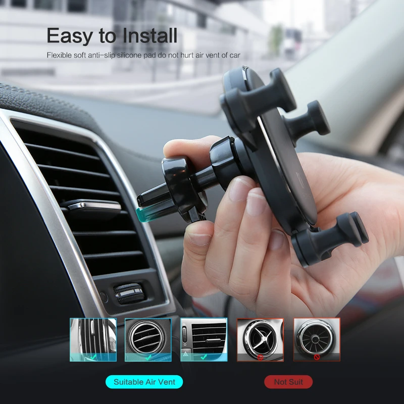  FLOVEME Schwerkraft Auto Telefon Halter Für iPhone 11 Pro Max 7 8 Air Vent Steckdose Montieren Auto
