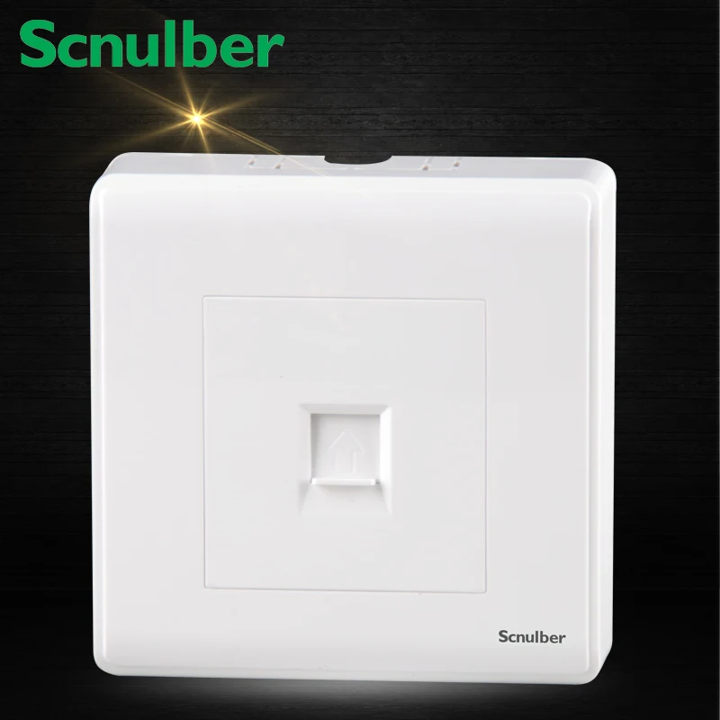 

86mm white surface mounted RJ11 telephone wall switch Socket Outlet