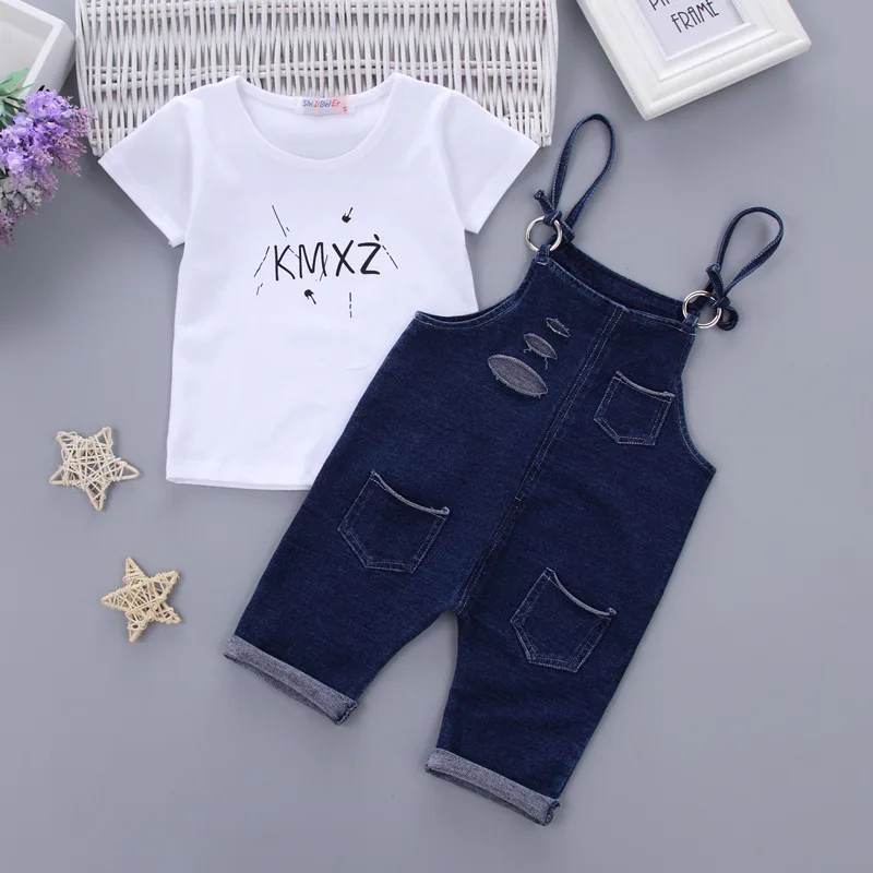 

2018 summer boy short-sleeved 2 sets of 1-4 years old baby baby clothing Korean casual T-shirt