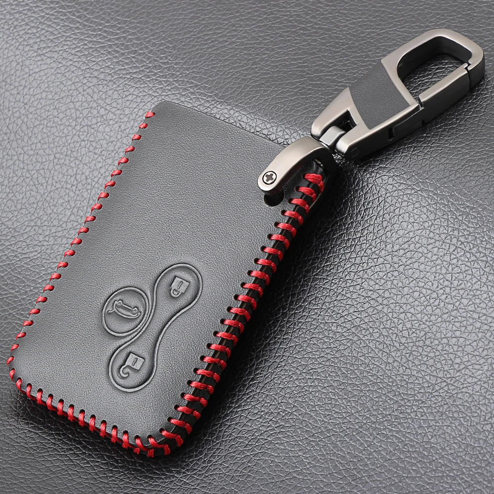 Чехол для смарт карты Renault Clio Logan Megane 2 3 Koleos Scenic из натуральной кожи с