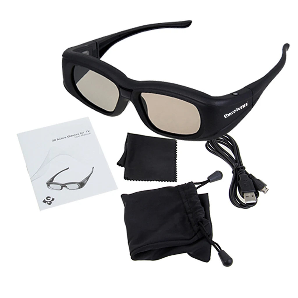 

Excelvan Universal 3D Active Shutter Glasses Rechargeable 3D Bluetooth Glasses for LG/Sony/Panasonic/Sharp/Philips 3D TV