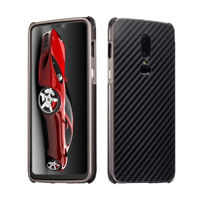 Best Luxury Metal Bumper Case For Oneplus 6 5 5T 3 3T Fundas Carbon Fiber Hard PC Phone Case One Plus 5T 1+3 1+3T 1+5 1+6 Cover Case