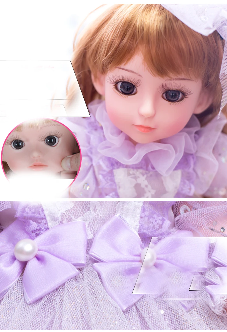 45 см игрушки для девочек, Интерактивная говорящая кукла, игрушки для Реборн, куклы brinquedo menina, виниловая кукла для тела, говорящая и поющая принцесса