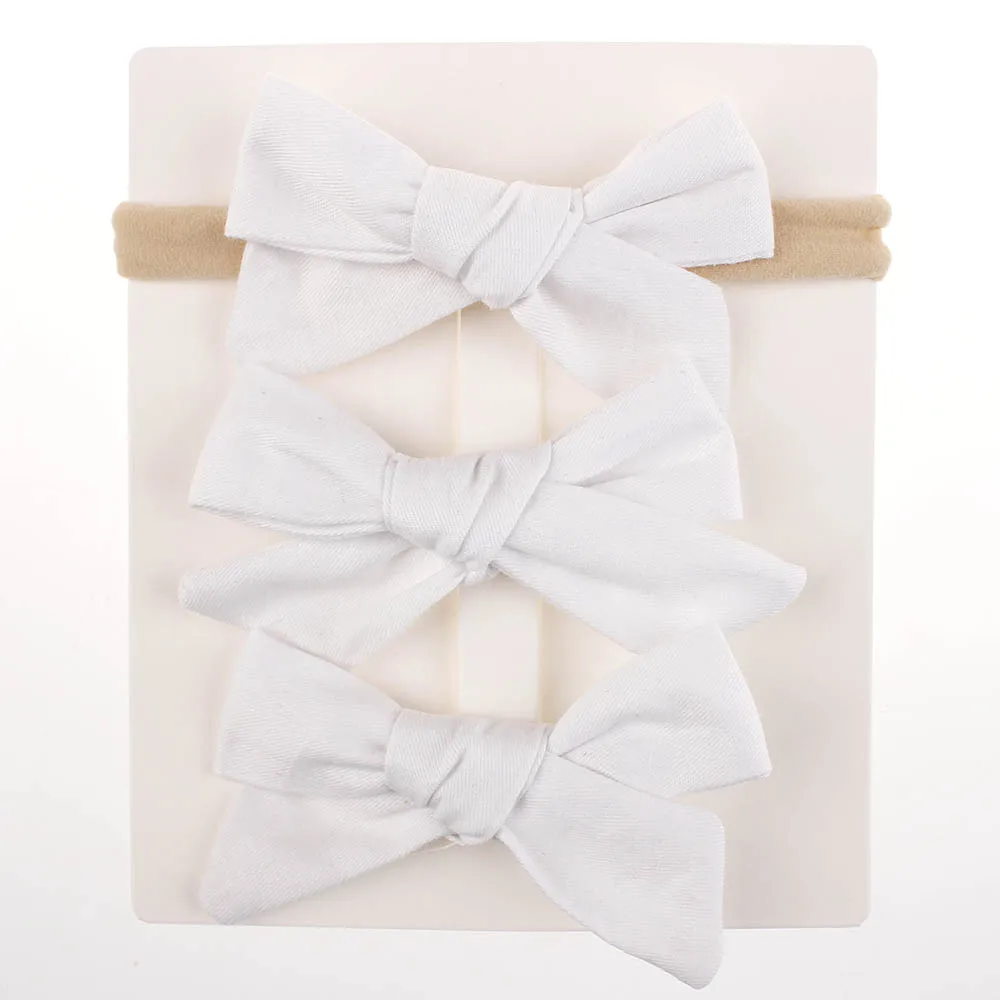 baby bows X8 3 шт./лот нейлоновая повязка на голову для детей детские украшения для волос украшение для детей, повязка на голову, повязка для малышей бандо Bebe Fille ободки для девочек Детская чалма Луки - Цвет: baby bows X8