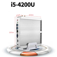 Core i5 4200U 22-НМ Haswell Безвентиляторный Mini PC Настольный Компьютер Windows 10 с VGA и HDMI HTPC HD4400 Графика 4 К HD 300 М wi-fi
