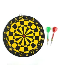 Горячая Распродажа детский Дартс наборы 9 дюймов Взрослые бытовые двойные боковые пластины Дартс доска+ 2 шт стальные дротики
