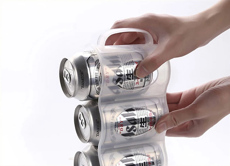 Honana CF-KT04 Cans Storage Box Refrigerator Fridge Organizer Four Case Sauce Bottle Container
