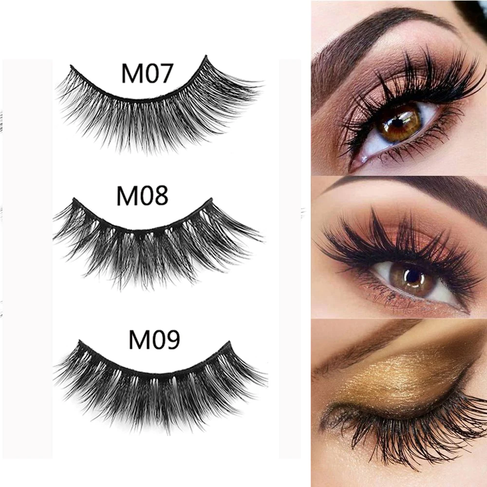 Buy 3D Mink Hair False Eyelashes Natural Thick Long