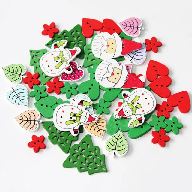 50pc natural print wooden christmas buttons snowflake tree heart leaves sock sewing buttons scrapbook diy craft - Christmas Buttons 50pc natural print wooden christmas buttons snowflake tree heart leaves sock sewing buttons scrapbook diy craft - Christmas Buttons