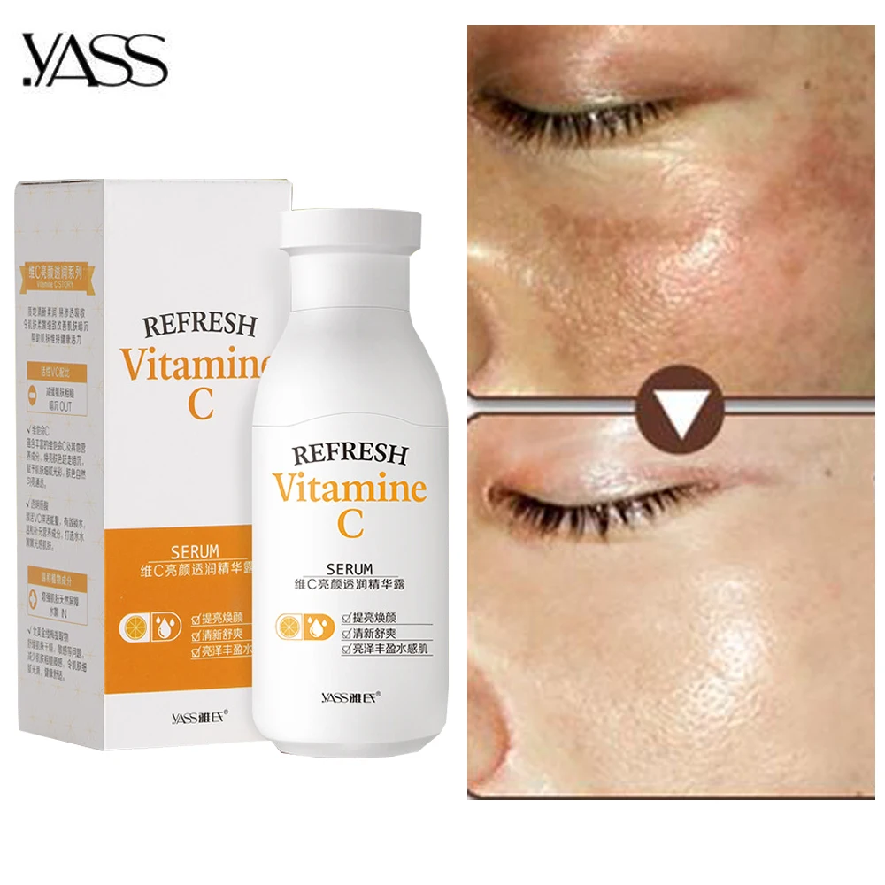 

YASS Vitamin C Face Serum Facial Essence Remove Dark Spots Whitening Scar Acne Blemish Moisturizing Whitening VC Serum