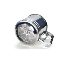 Высококачественная сетка из нержавеющей стали для просеивания муки Механическая глазурь для выпечки шейкер для Сахара Сито форма чашки формы для выпечки Кондитерские инструменты