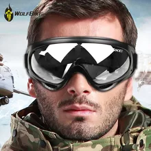 WOLFBIKE Airsoft Men s Cycling Sunglasses Black frame Ski goggles Outdoor Sport Motorcycle Lens Yellow Paintball
