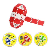 Клин креативный сменный 25 мм линейка Магическая змея твист Волшебный Куб Головоломка интеллектуальные игрушки случайный цвет 60 сегментов