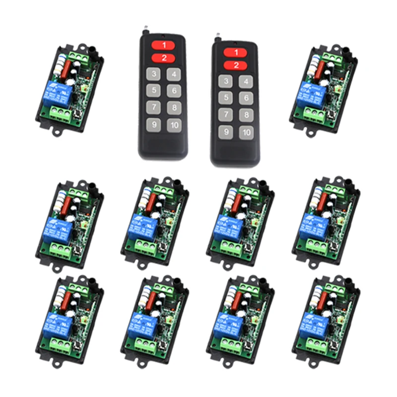 

Remote Control Switches 315mhz Light Lamp LED Power Wireless Controller AC 220V 110V 1CH 10A Relay Receiver Transmitter 4303