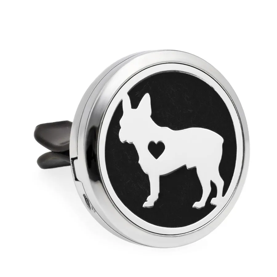 Собака породы хаски собака Тедди слон 30 мм диффузор медальон зажим для автомобильной вентиляционной решетки ароматерапия эфирное масло парфюм медальон Магнитный 10 подушек