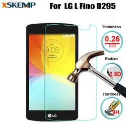 Для LG L Fino d295 d295n закаленное Стекло Глянцевая 9 H 2.5D анти-shatter HD Премиум Экран протектор Защитная гвардии Плёнки сотовый телефон