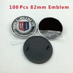 Оптовая продажа 100 шт. 82 мм наклейки для авто abs черные базовые Металлические колпачки эмблема автомобиля передний капот логотип загрузки