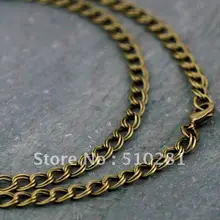 100 шт./лот 2" бронзовый тон кабель цепи 7*8 мм ссылка Цепи