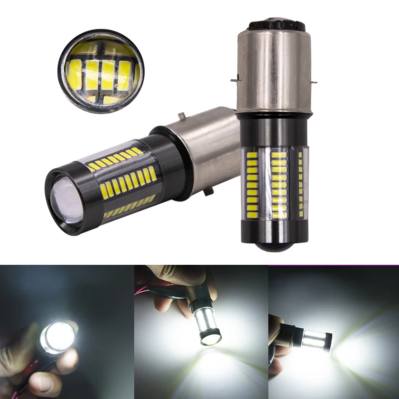 

2pc Motorcycle Headlight Scooter Bulb H6 Ba20d 6000k Light ATV Moto Motorbike Accessories Fog Lamp For Suzuki For Honda