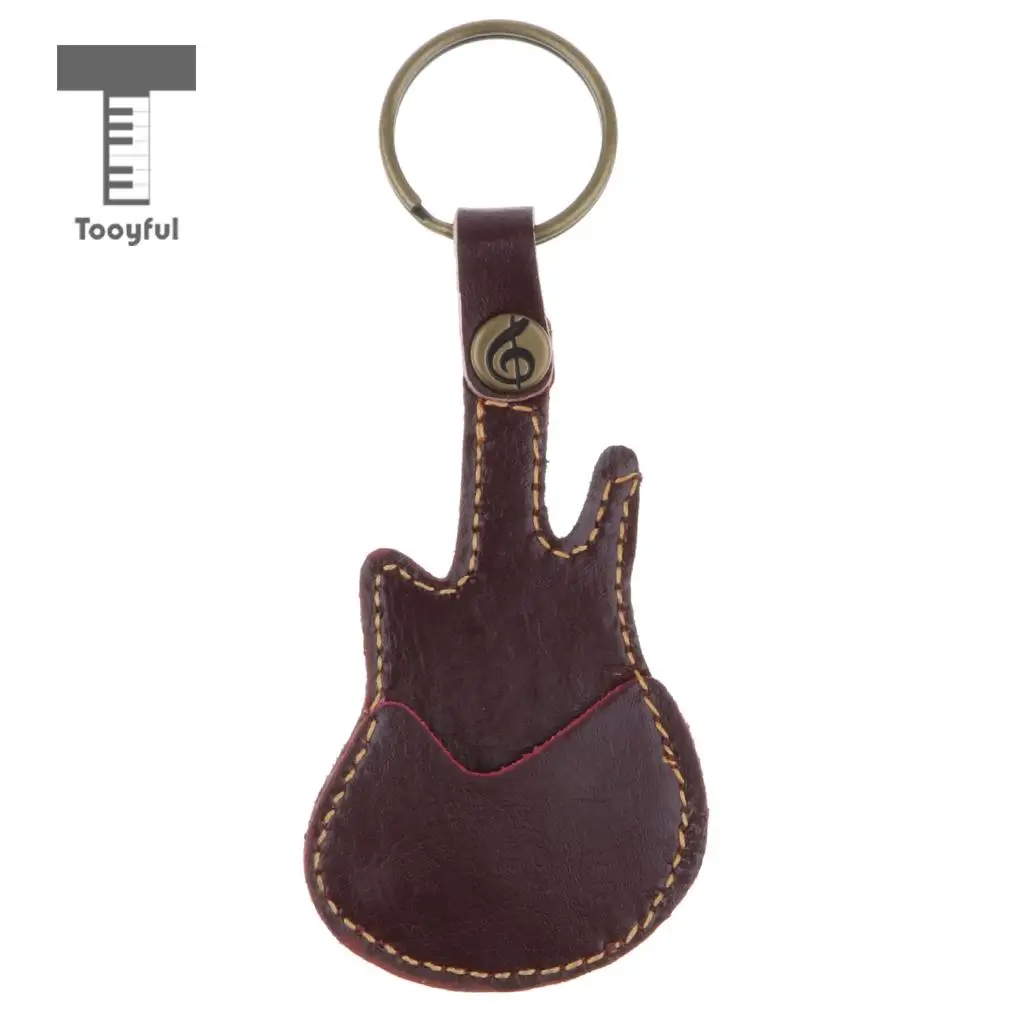 Smooth Wooden Guitar Pick Plectrums Heart Shape + Storage Case Bag for Acoustic Electric Guitar
