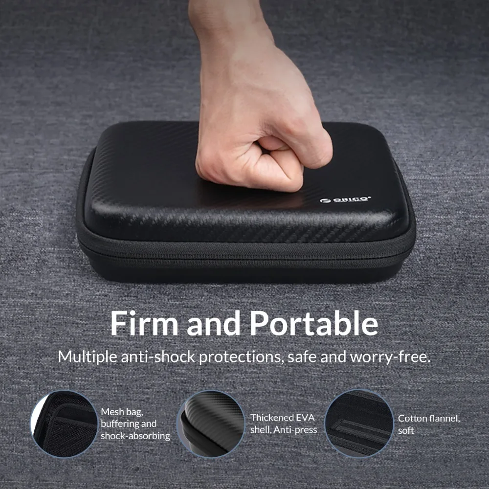 ORICO EVA Hard drive Storage Box External Hard Drive Disk Protector Cover Bag Powerbank Mobile HDD Storage Box Zipper Pouch