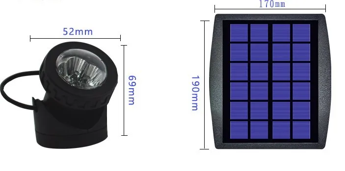 Высокое качество Солнечная панель с 3 умный светодиодный прожектор, водонепроницаемый, 3 разными изменение цвета, использовать для подводного плавания, украшения сада