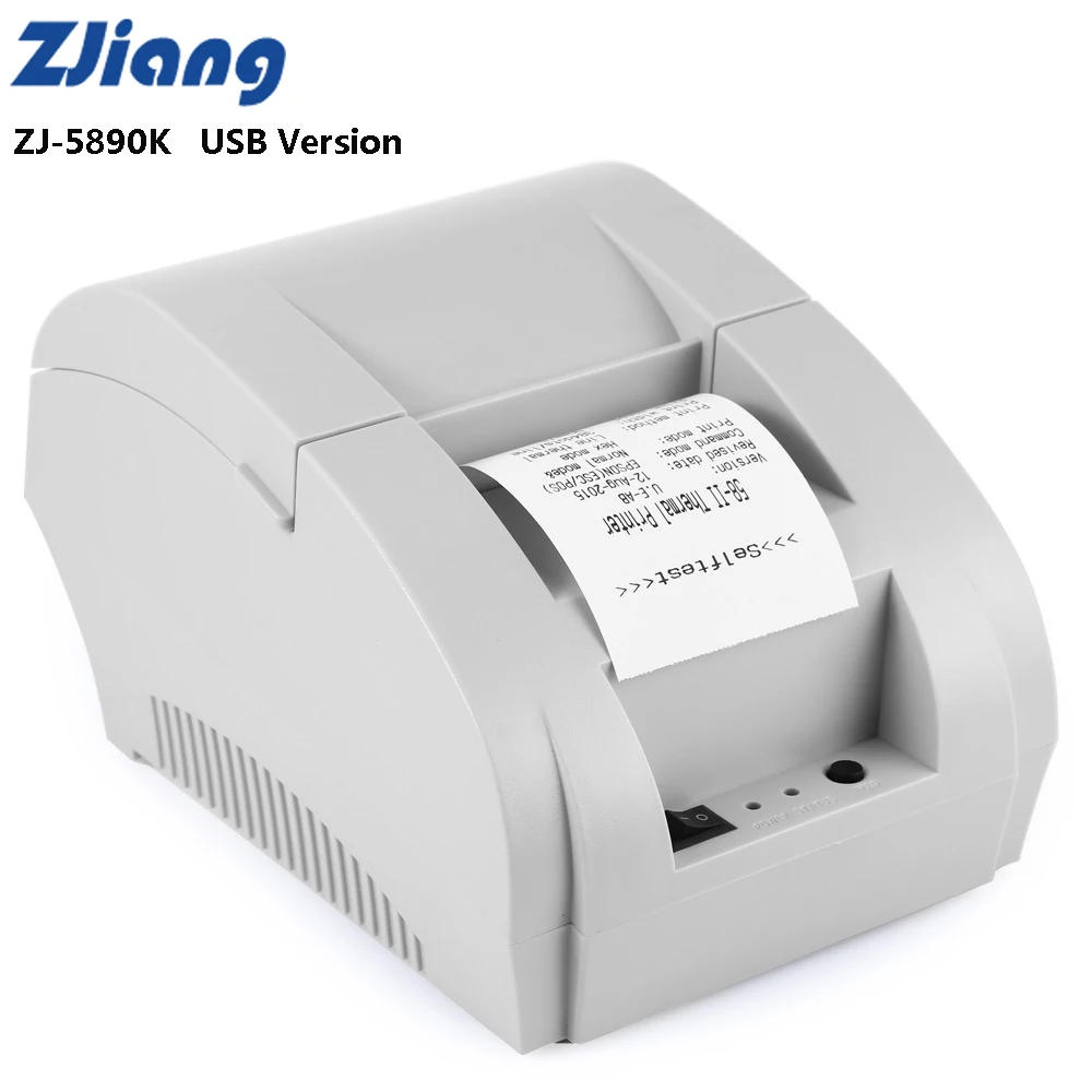Zjiang ZJ 5890K мини 58 мм чековый термопринтер 90 мм/сек. usb порт с низким уровнем шума для
