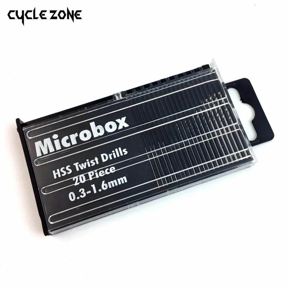 

Newest 20Pcs/set 0.3mm-1.6mm Mini High Speed Steel HSS Micro Twist Drill Bit Set Power Tools Model Craft With Case Repair Parts