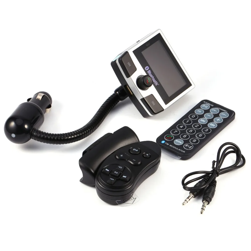 

Car Bluetooth MP3 play FM Transmitter Audio Kit with Remote Control Support SD Card For SmartPhone Handsfree Usb Charger